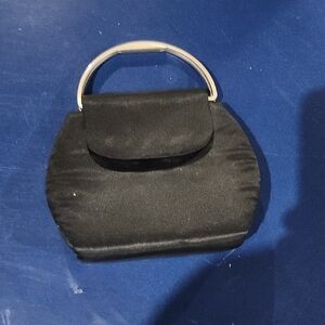 Kenneth Cole Reaction Black Clutch with Silver Handle